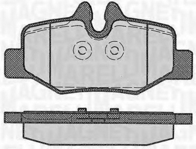MAGNETI MARELLI 363916060330 -  Комплект тормозных колодок, дисковый тормоз